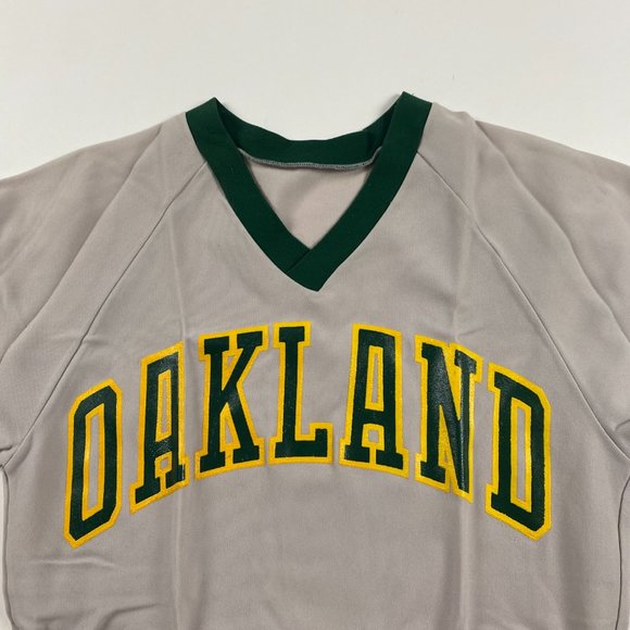Vintage MacGregor Sand Knit Oakland Athletics A's Baseball Jersey Mens Small MLB - Picture 2 of 8